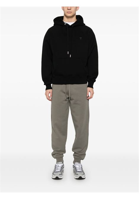 adc hooded sweatshirt unisex black AMI PARIS | USW274.747001